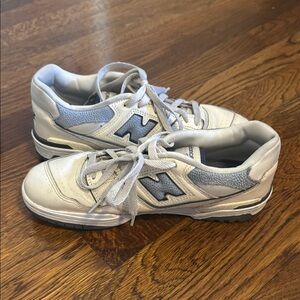 New Balance 550 White and Blue Sneakers